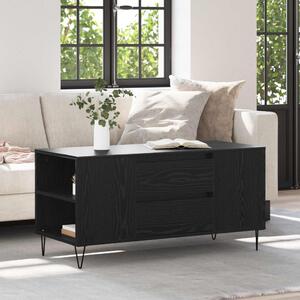 Dohányzóasztal fiókkal Fekete tölgy 102 x 44,5 x 50 cm Faanyag