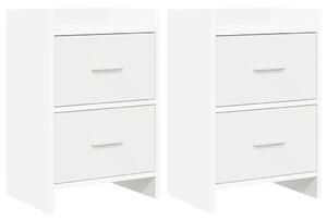 Éjjeliszekrények 2 pcs Fehér 40 x 30 x 60 cm Szerelt Fa