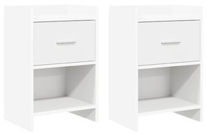 Éjjeliszekrények 2 pcs Fehér 40 x 30 x 60 cm Szerelt Fa