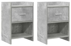 Éjjeliszekrények 2 pcs Betonszürke 40 x 30 x 60 cm Szerelt Fa