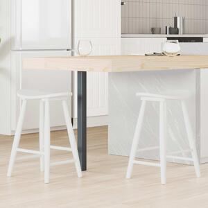 Étkező Székek 2 pcs Fehér 46 x 37 x 63 cm Tömör Gumi Fa