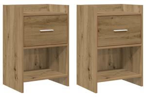 Éjjeliszekrények 2 pcs Kézműves Tölgy 40 x 30 x 60 cm