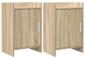 Éjjeliszekrények 2 pcs Sonoma Tölgy 40 x 30 x 60 cm Szerelt Fa