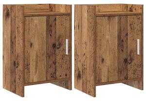 Éjjeliszekrények 2 pcs Antik Fa 40 x 30 x 60 cm Szerelt Fa