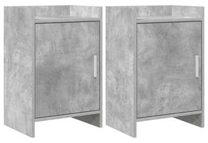 Éjjeliszekrények 2 pcs Betonszürke 40 x 30 x 60 cm Szerelt Fa