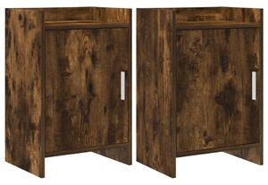 Éjjeliszekrények 2 pcs Füstös Tölgy 40 x 30 x 60 cm Szerelt Fa