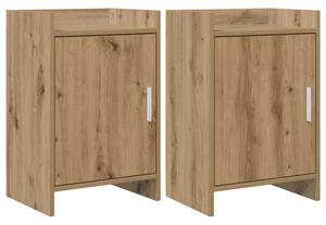 Éjjeliszekrények 2 pcs Kézműves Tölgy 40 x 30 x 60 cm