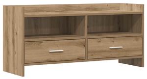 TV szekrény 100 x 33 x 47 cm Kézműves Tölgy Szerelt Fa