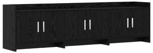 TV szekrény 168 x 33 x 47 cm Fekete Tölgy Szerelt Fa