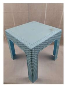 Rattan mini asztal, világos kék(CEL)