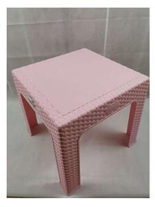 Rattan mini asztal, Rózsaszín