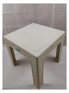 Rattan mini asztal, vajszínű