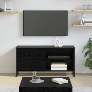 TV szekrény fiókkal Fekete tölgy 100 x 36 x 49,5 cm Faanyag