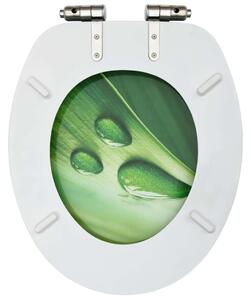 VidaXL MDF WC ülőke lassan csukódó fedéllel - Vízcsepp #zöld 2db