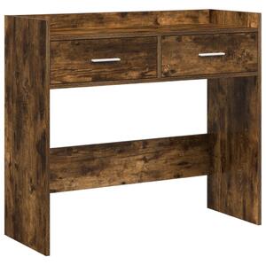Konzolasztal Füstös Tölgy 90 x 35 x 80 cm Szerelt Fa