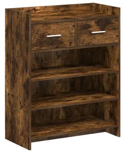 Cipőszekrény fiókkal Füstös Tölgy 73,5 x 36 x 92 cm Szerelt Fa