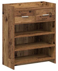 Cipőszekrény fiókkal Antik Fa 73,5 x 36 x 92 cm Szerelt Fa