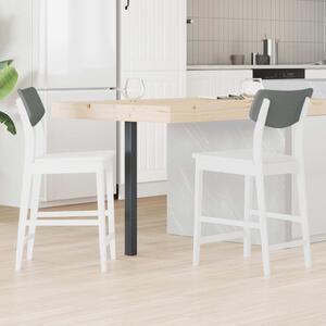 Étkező Székek 2 pcs Fehér 48 x 49 x 95 cm Tömör Gumi Fa