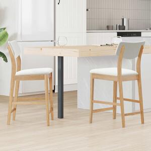 Étkező Székek 2 pcs Természetes 48 x 49 x 95 cm Tömör Gumi Fa