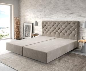 DELIFE Boxspring ágy Dream-Great 180x200 cm mikroszálas bézs