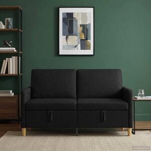 Tárolós Kanapé Fekete 152 x 78 x 87 cm Poliészter