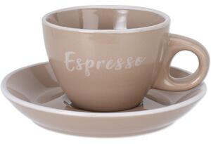 Kőporos csésze csészealjjal Espresso, 100 ml,mokka