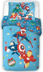 Carbotex Gyermek pamut ágynemű Avengers ChristmasRide, 140 x 200 cm, 70 x 90 cm, 70 x 90 cm