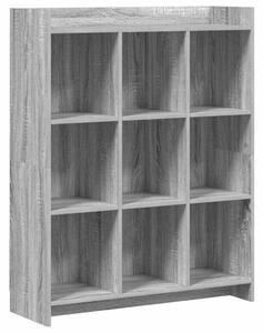 Könyvszekrény Szürke Sonoma 87,5 x 30 x 111 cm Szerelt Fa