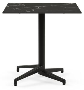 Moon-c fekete-fekete márvány kültéri asztal 77x77 cm