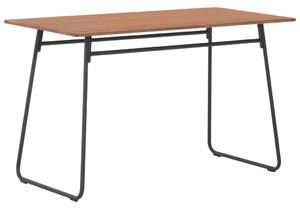 VidaXL barna tömör furnérlemez és acél ebédlőasztal 120 x 60 x 73 cm