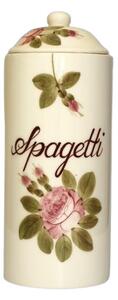 Romantikus rózsás spagettitartó,kerámia,kézzel festett-dia.12x30cm