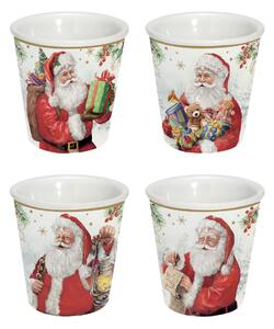 Santa is Coming porcelán eszpresszó pohár 100ml, 6 személyes, díszdobozban