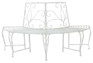 Fa pad 4-Ülőhelyek száma 160 x 80 x 89 cm Acél Antik fehér