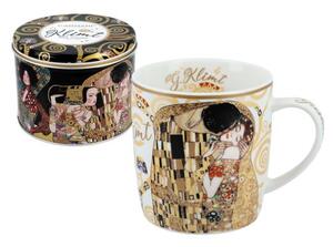 Porcelánbögre fémdobozban,450ml,Klimt: The Kiss