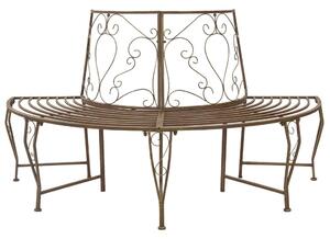 Fa pad 4-Ülőhelyek száma 160 x 80 x 89 cm Acél Antik Barna
