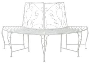 Fa pad 4-Ülőhelyek száma 160 x 80 x 89 cm Acél Antik fehér