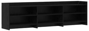TV szekrény 168 x 33 x 47 cm Fekete Tölgy Szerelt Fa