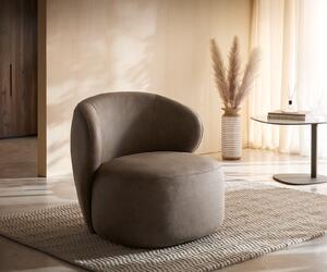 DELIFE Lounge fotel Pulo 80x80 cm mikroszálas taupe vintage