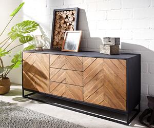DELIFE Komód Famke 145 cm mango teak 2 ajtós 3 fiókos