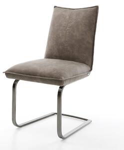 DELIFE Étkezőszék Lelio-Flex mikroszálas taupe vintage étkezőszék lapos grafit zsákrugós