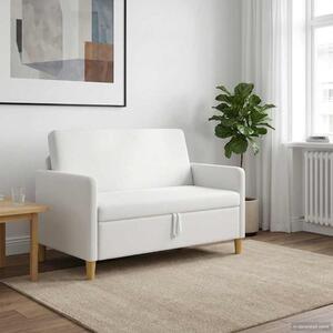 Tárolós Kanapé Fehér 122 x 78 x 87 cm Poliészter