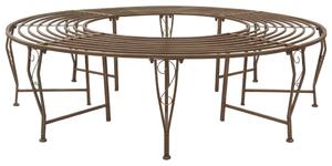 Fa pad 8-Ülőhelyek száma Ø 160 x 44 cm Acél Antik Barna Kerek