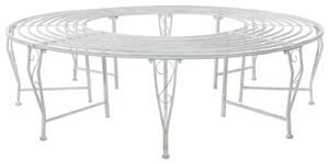 Fa pad 8-Ülőhelyek száma Ø 160 x 44 cm Acél Antik fehér Kerek