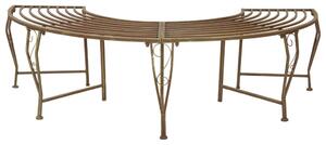 Fa pad 4-Ülőhelyek száma 160 x 80 x 44 cm Acél Antik Barna