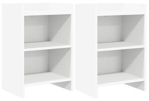 Éjjeliszekrények 2 pcs Fehér 40 x 30 x 60 cm Szerelt Fa