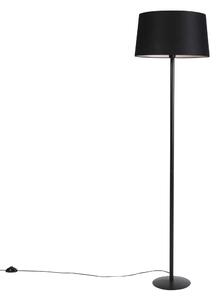 Fekete állólámpa vászonbúrával fekete 45 cm - Simplo