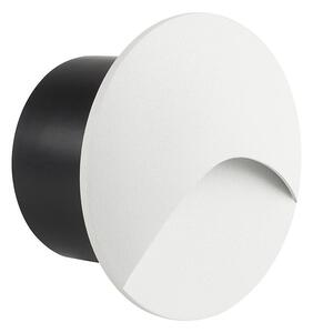 V-TAC süllyeszthető kerek IP65 3W LED lépcsővilágítás, fehér alumínium, meleg fehér - SKU 24230