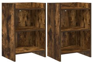 Éjjeliszekrények 2 pcs Füstös Tölgy 40 x 30 x 60 cm Szerelt Fa