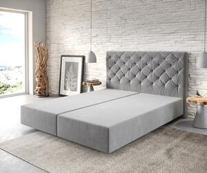 DELIFE Boxspring ágy Dream-Great 160x200 cm mikroszálas szürke