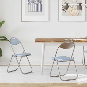 Összecsukható szék 2 pcs Szürke 48 x 43,5 x 81 cm Műbőr